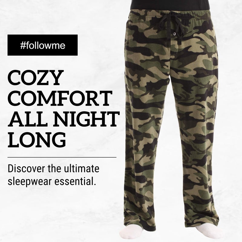 #followme Polar Fleece Pajama Pants for Men Sleepwear PJs 45902-CAMOGRN-L - Image 4